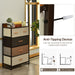 Vertical Dresser Storage Tower with Wooden Top and 5 Drawers