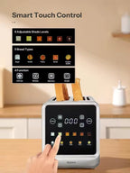 SEDOL 4 Slice Toaster 1450W Digital Smart Toaster with Extra Long Slots Large LCD Display 6 Browning Levels and 5 Bread Modes Stainless Steel Breakfast Station UK Plug