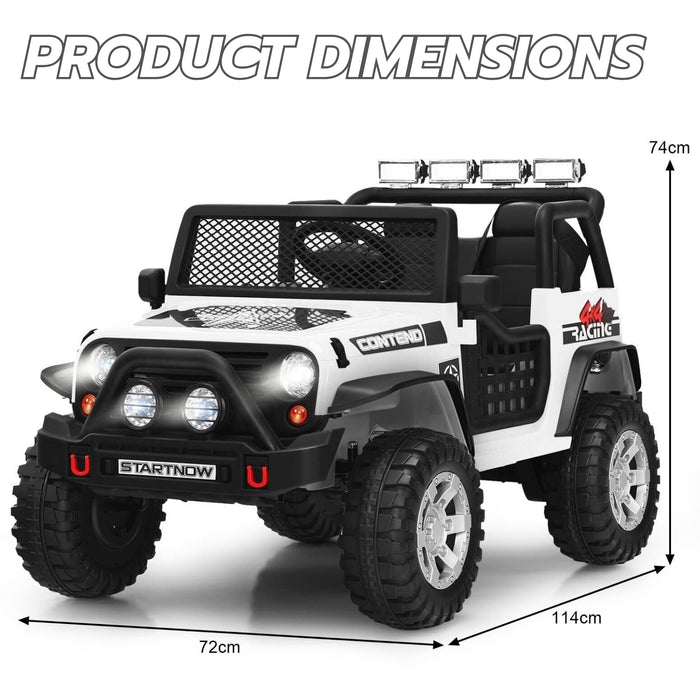 kids ride-on truck with remote control (white) - sedol (7)