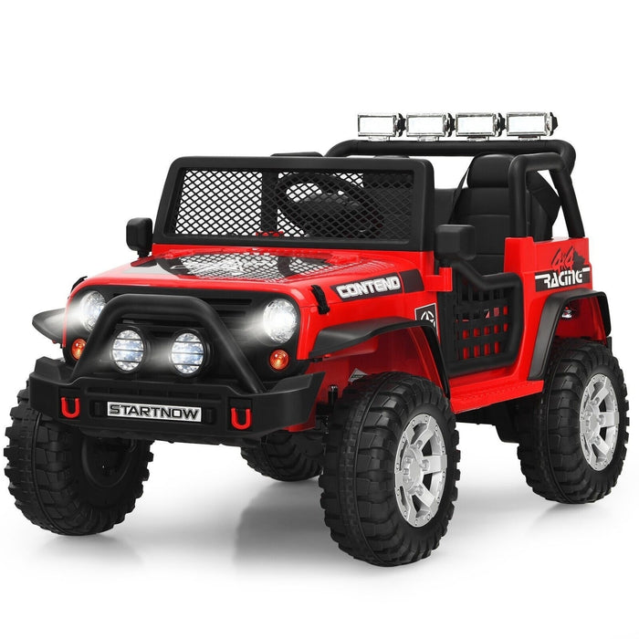kids ride-on truck with remote control (white) - sedol (8)