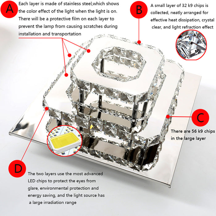Crystal Matrix LED Ceiling Light
