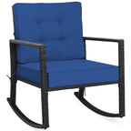 SEDOL Heavy-Duty Outdoor Wicker Rocking Chair | All-Weather PE Rattan Patio Armchair with 13cm Ultra-Thick Cushions | 180KG Capacity Rust-Resistant Frame | Removable Waterproof Covers