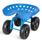 Rolling Garden Work Seat – Height Adjustable 360° Swivel Chair with Wheels & Tool Tray