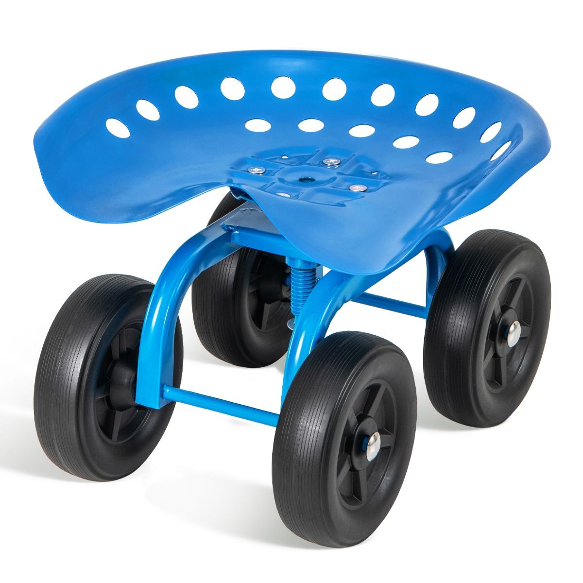Rolling Garden Work Seat – Height Adjustable 360° Swivel Chair with Wheels & Tool Tray